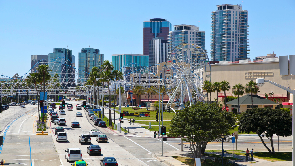 Pine Ave at Downtown Waterfront, Long Beach, CA